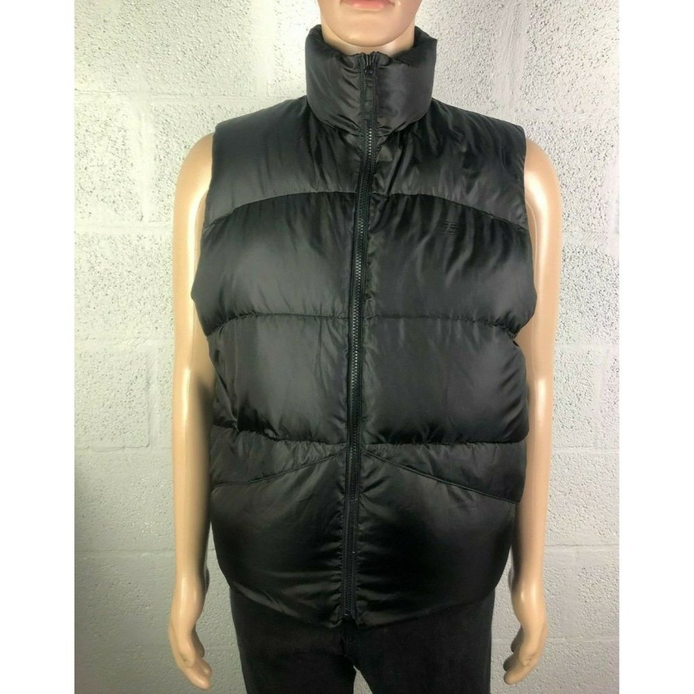 Diesel Fifty Five DSL Men's Black Quilted Vest Sleeveless Jacket Size L